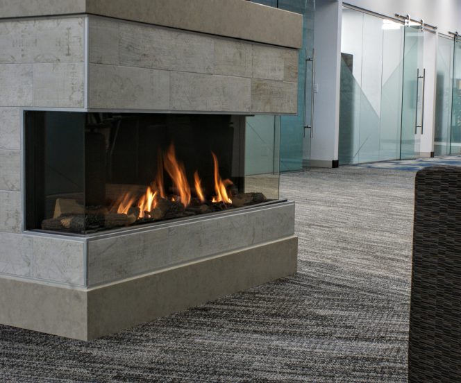 Contemporary Linear Fireplace