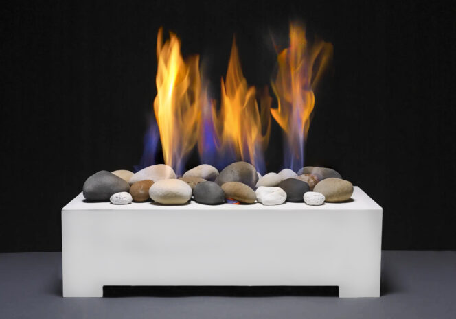 Gas Stones Vent Free Fireplace by European Home