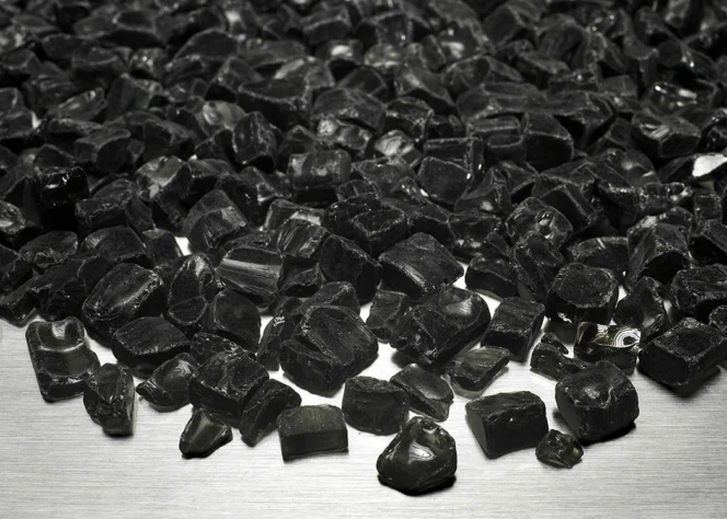 Black Fireglass Media for Gas Fireplace