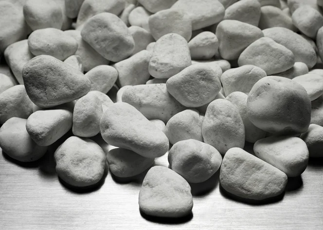 Carrara Pebble Media for Gas Fireplace