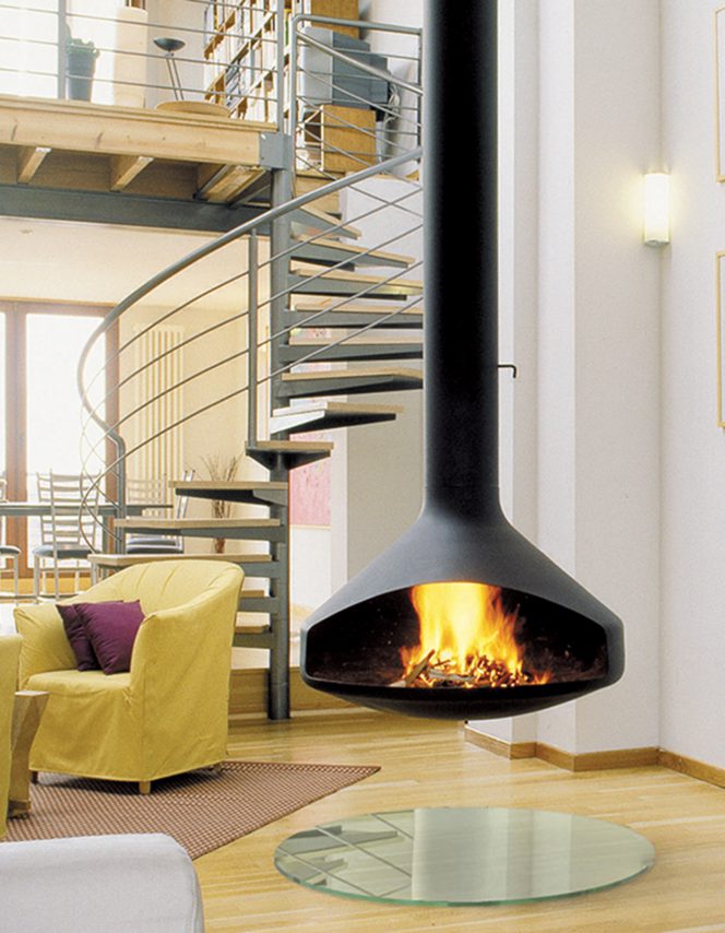 Modern Suspended Fireplace