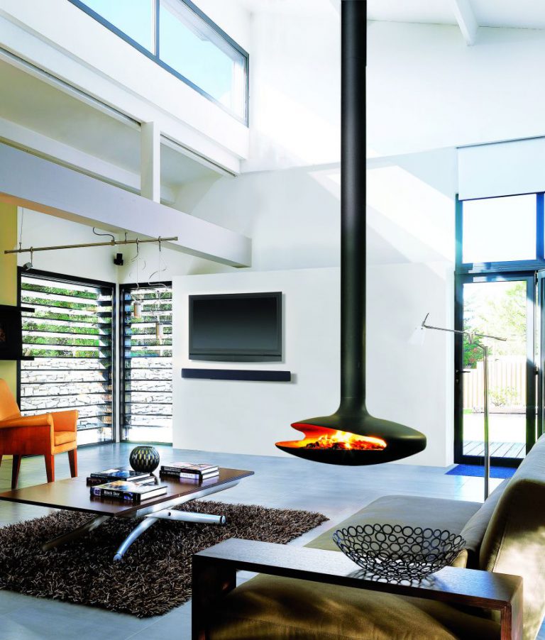 Gyrofocus Focus Fires Suspended Fireplace Rotating Fireplace Hanging Fireplace
