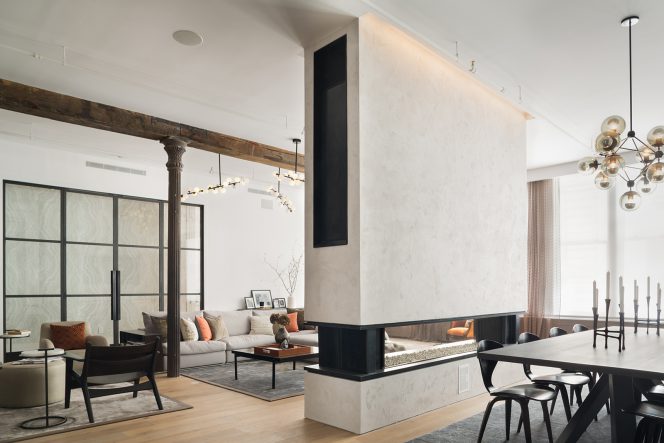 element4 fireplaces tenore 240 linear fireplace custom installation see-through fireplace long fireplace