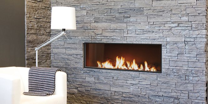linear fireplace single-sided fireplace direct vent fireplace contemporary design modern design