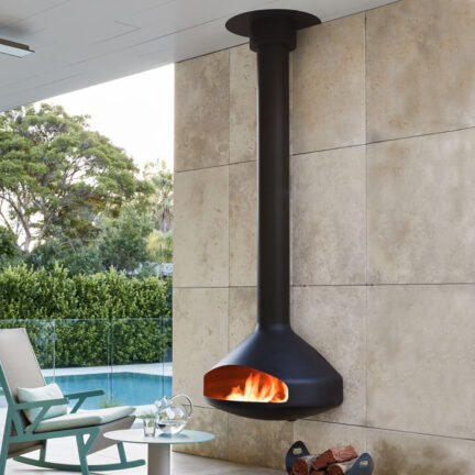 Paxfocus outdoor steel modern fireplace