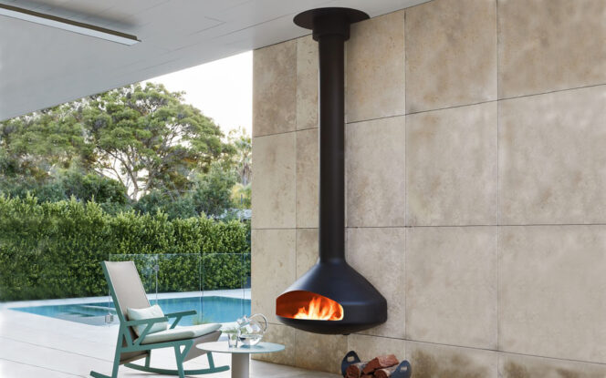 Paxfocus outdoor steel modern fireplace
