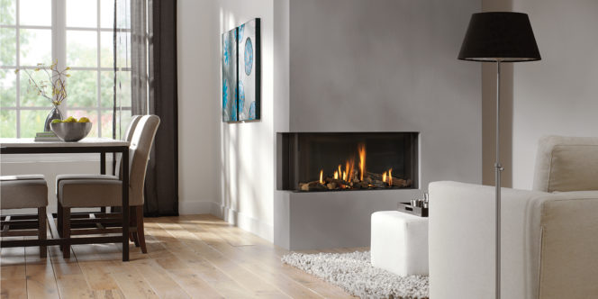 Corner Style Modern Gas Fireplace