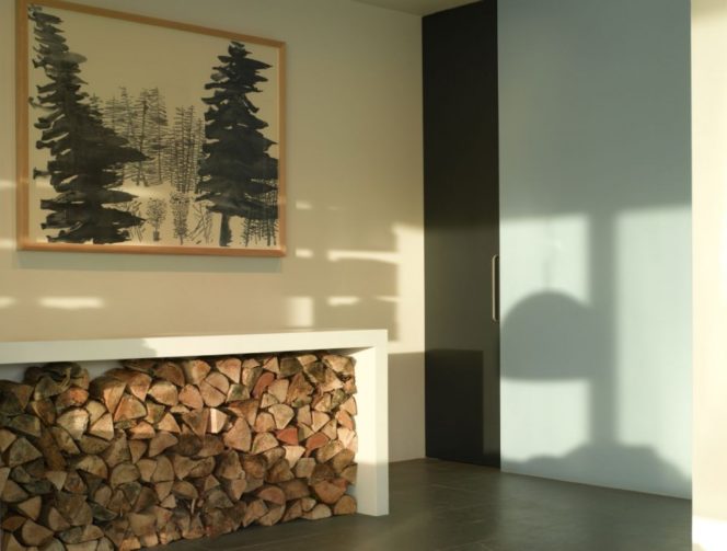 woodburning fireplace