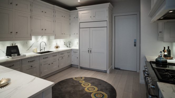 Kitchen in Millennium Tower in Boston