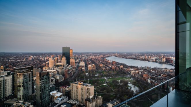 View of Boston from Millennium Tower in Boston
