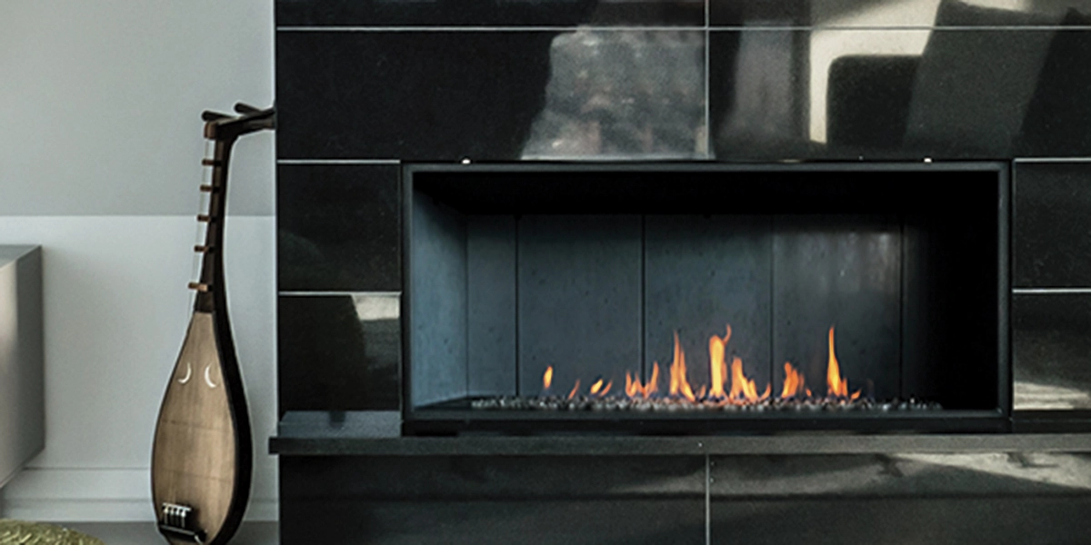 Concrete Style Glass Interior Pannels for H Series Gas Fireplace