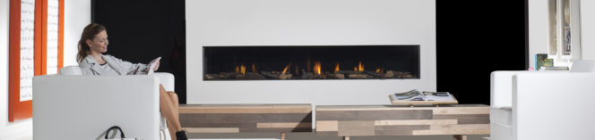 Modore 240 by Element4 a modern single sided gas fireplace