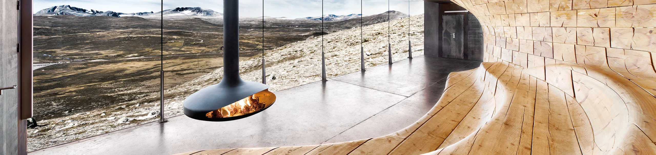 Suspended Modern Fireplaces - Gyrofocus by Focus Fires