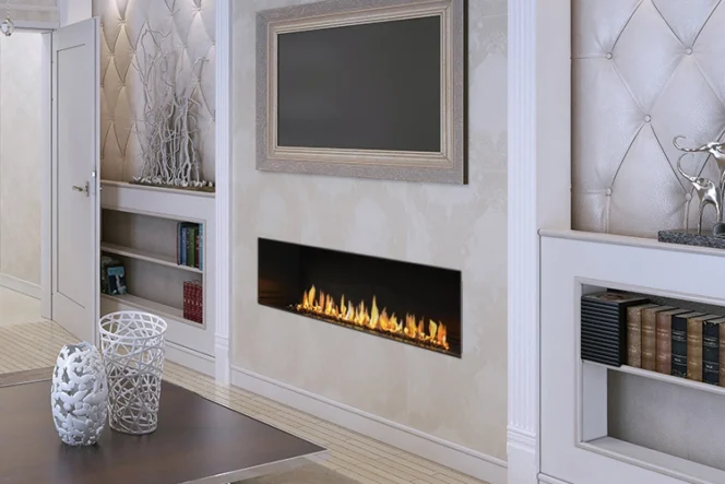 H Series Single-Sided Ventless Gas Fireplace by European Home