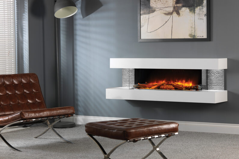 3 Sided Modern Fireplaces: Peninsula or Bay Style - European Home