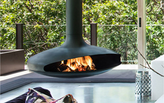 Gyrofocus Suspended Fireplace by Focus
