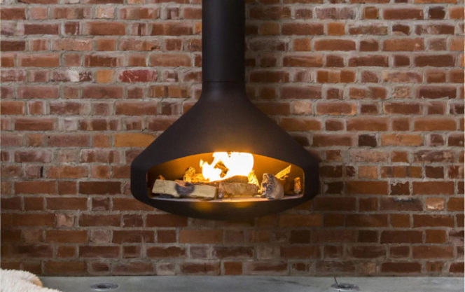 Paxfocus Wall Mounted Fireplace by Focus
