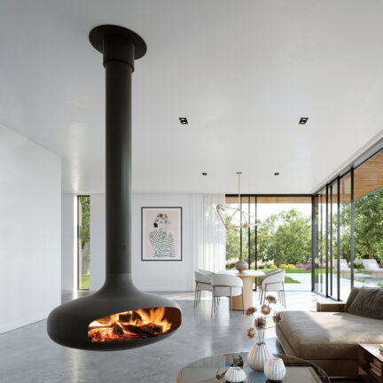 Black Domofocus Web - Hanging Fireplaces