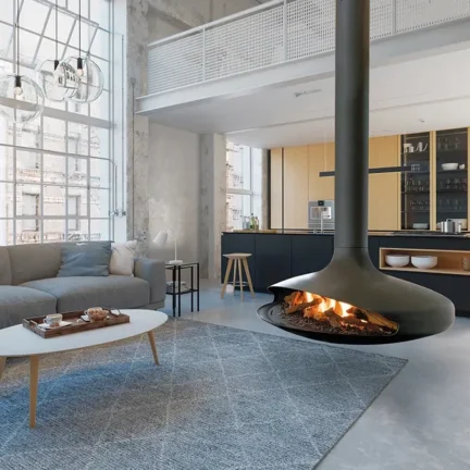 Gurofocus Gas Floating Fireplace modern accent