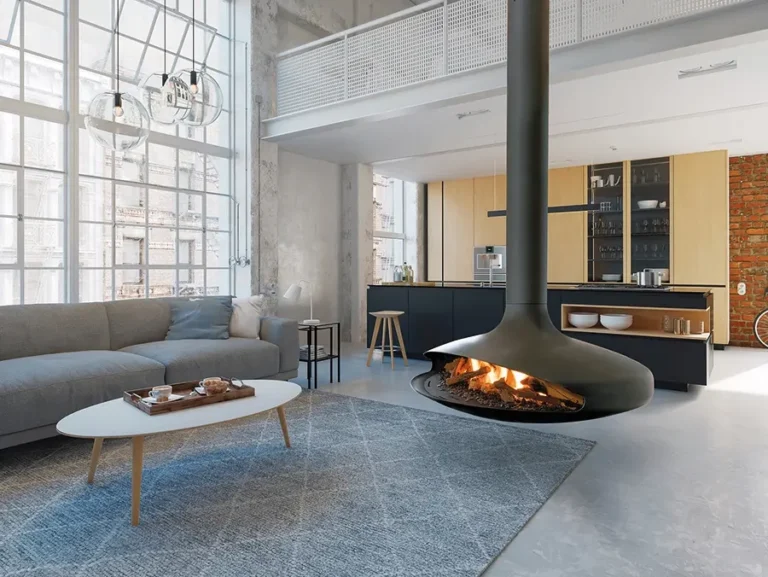 Gurofocus Gas Floating Fireplace modern accent