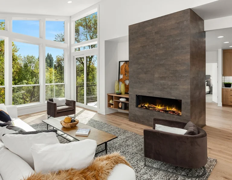 E-FX 1300 Single-Sided electric fireplace by Flamerite