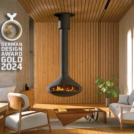 Ergofocus Suspended Gas fireplace winner of the