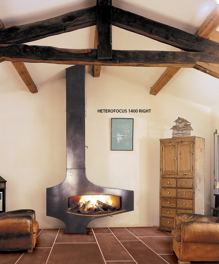 Heterofocus Standing Fireplace by Focus Fires