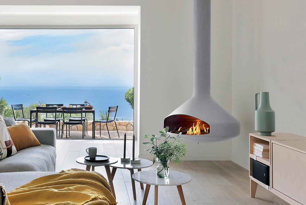 Ergofocus Holographic Fireplace in White