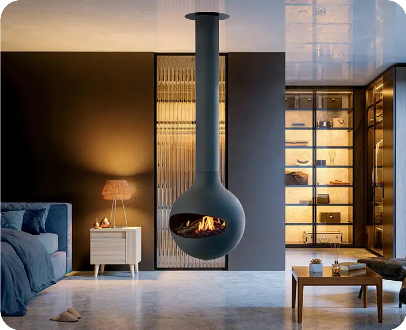 Modern Suspended Fireplaces