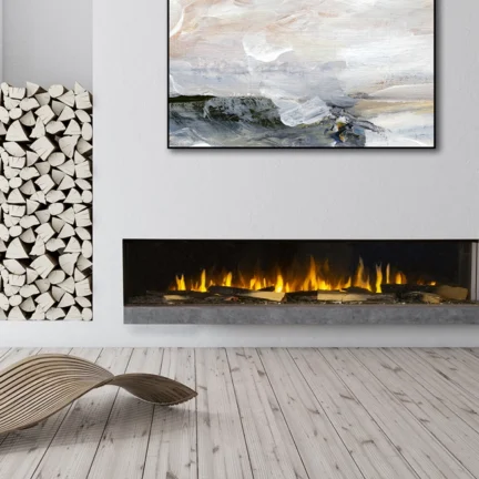 Inpressive modern design of the Signal 80 electric fireplace