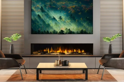 Bold design of the signal 80 electric fireplace.
