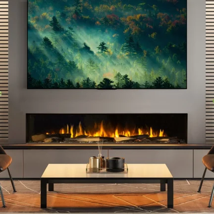 Bold design of the signal 80 electric fireplace.