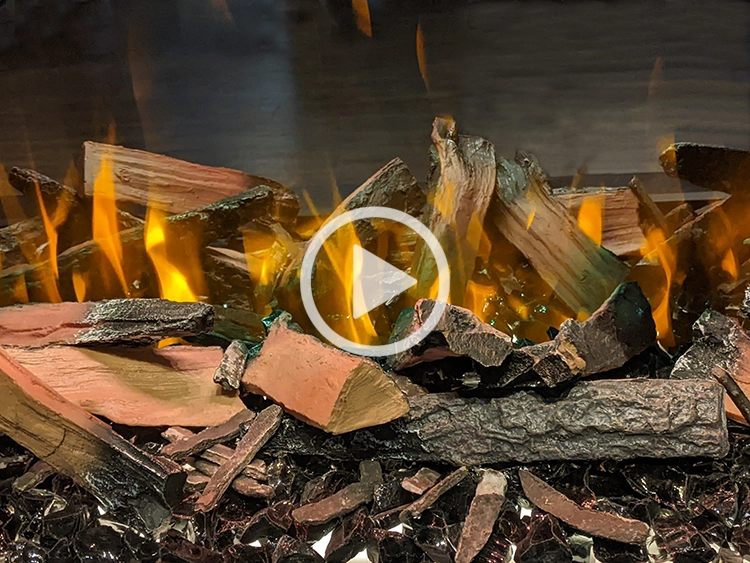 Standard woodland fire media for Sustainable Hearth.
