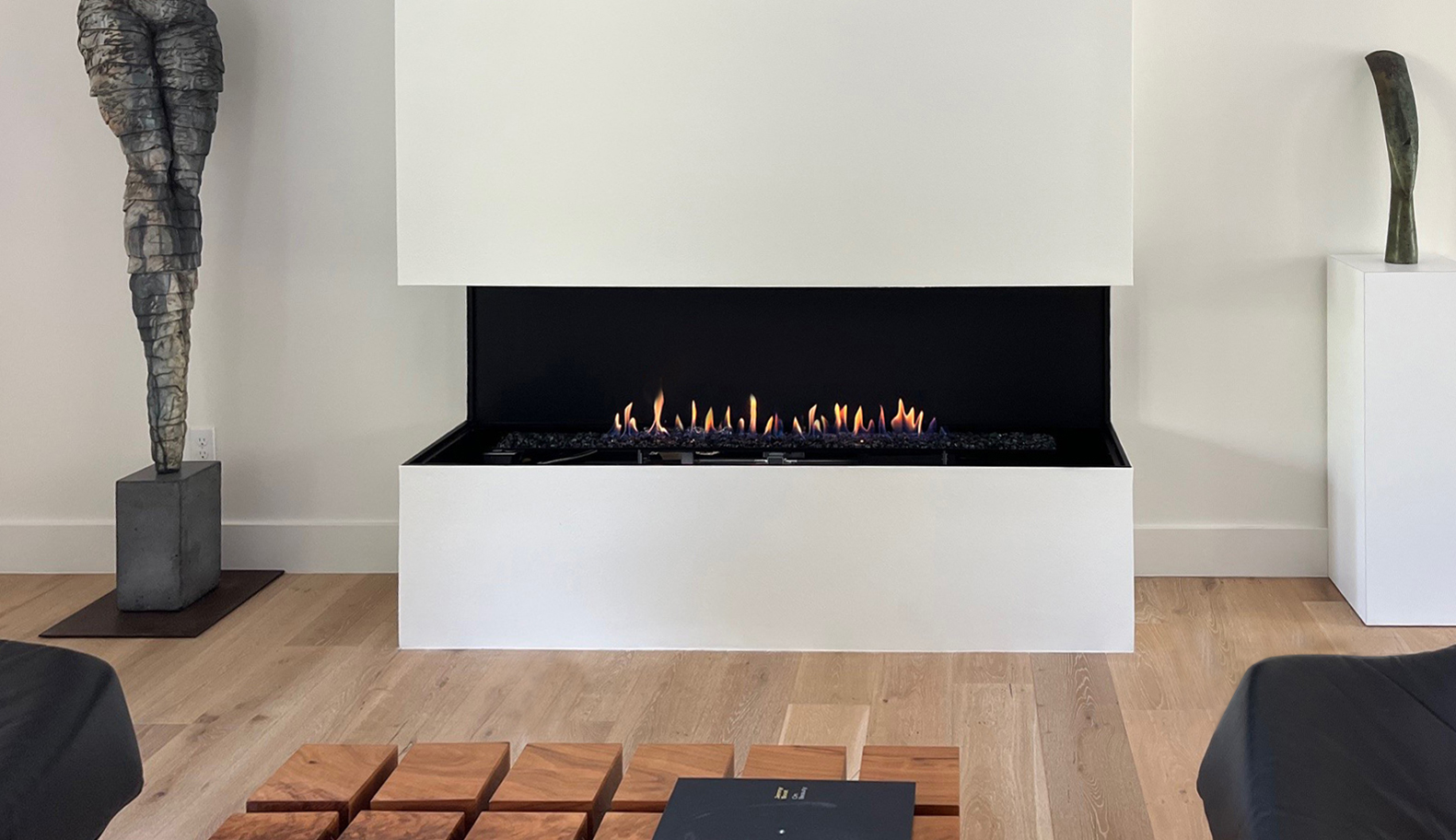 H Series Three-Sided Ventless Gas Fireplace | European Home