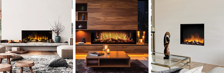 Small electric fireplaces are ideal for residential rooms and smaller-scale commercial spaces.